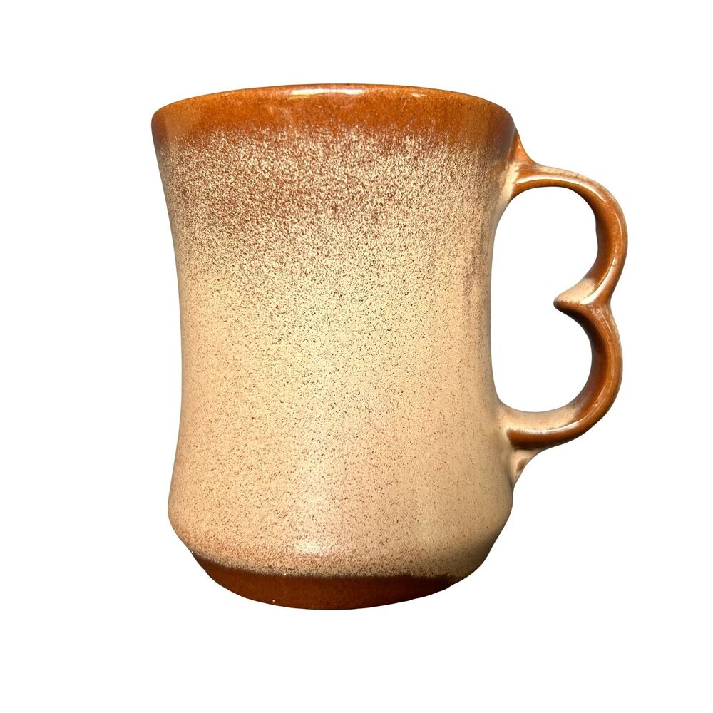 FRANKOMA #C9 Pottery Mug, Trigger Finger, Brown and Tan, Plainsman